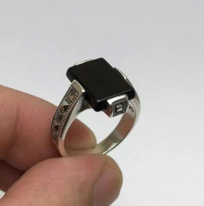 Maestro Onyx Ring | Pure 925 Silver