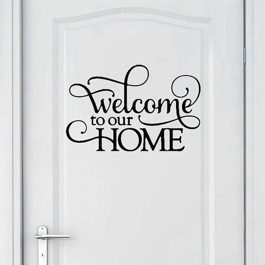 Welcome to Our Home Door Wall Stickers Art Sticker/Decal Home Door Decoration