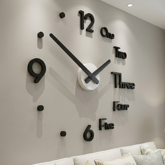 Acrylic Wall Clock with 12inches needles