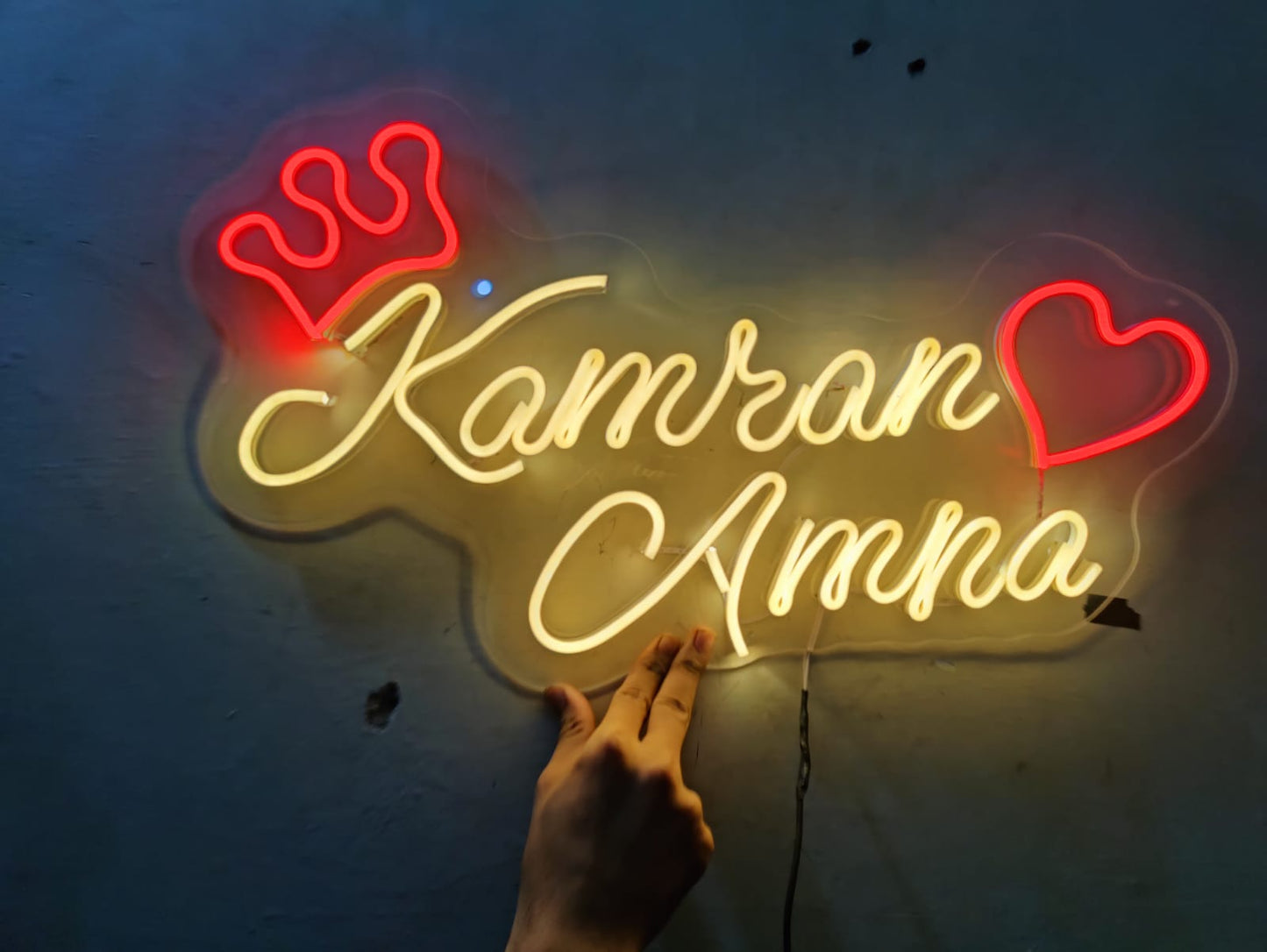 Customized Neon Sign | Neon LED Name & Logo Light Sign | Thick Acrylic Backplate
