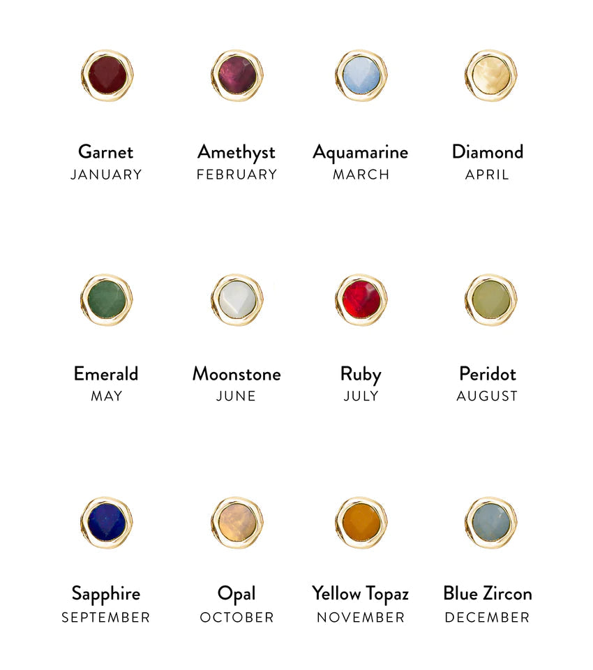 Tiny Birthstone Tag Necklace