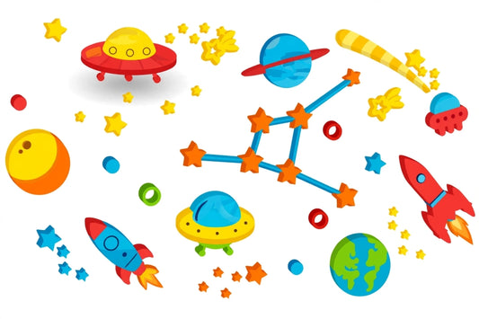 Spaceship wall art for babies' room