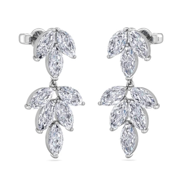 Marquise Leaf Drop Earrings