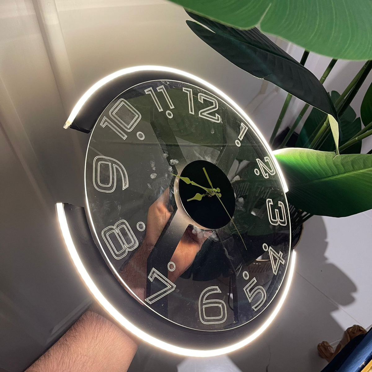 Modern Style Neon Clock Ambient Light