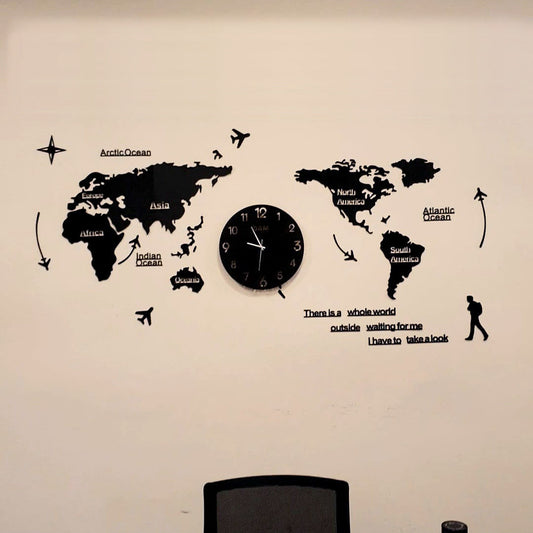 World Map Wall Clock - Wall Clock