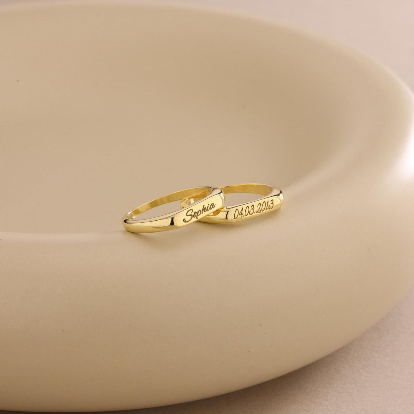 Custom Engraved Gold Ring