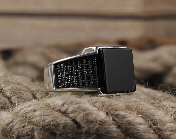 Turkey Black Onyx Statement Ring