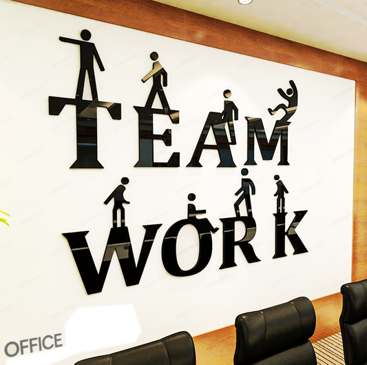 Teamwork 3D Acrylic Wall Art for Office