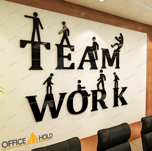 Teamwork 3D Acrylic Wall Art for Office