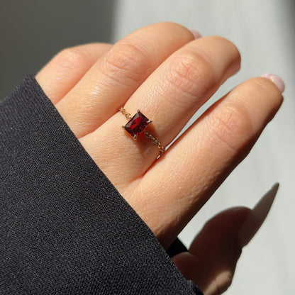 Red Self Love Chain Ring