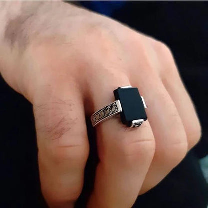 Maestro Onyx Ring | Pure 925 Silver