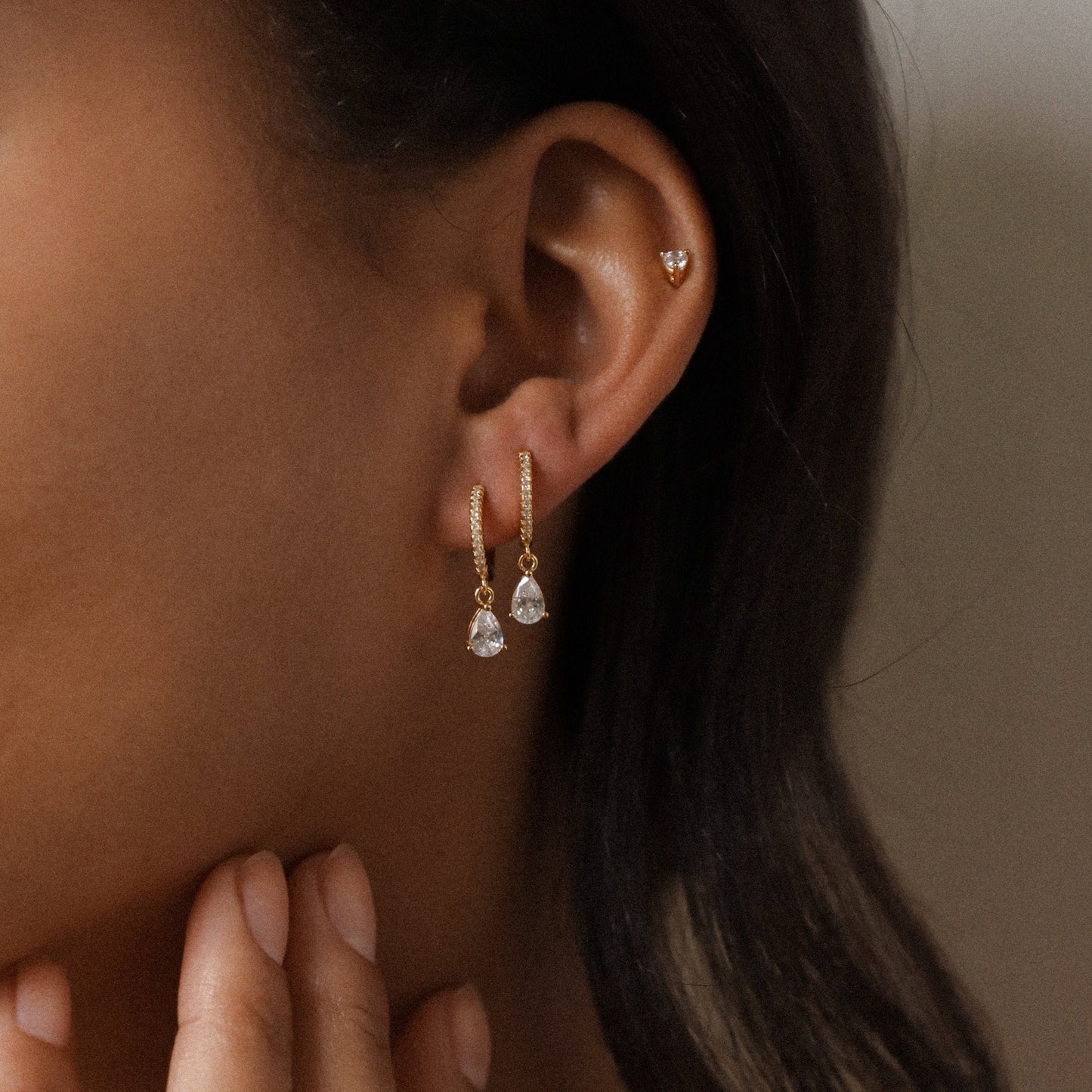 Diamond Drop Earrings