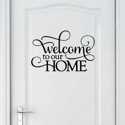 Welcome to Our Home Door Wall Stickers Art Sticker/Decal Home Door Decoration