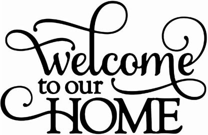 Welcome to Our Home Door Wall Stickers Art Sticker/Decal Home Door Decoration