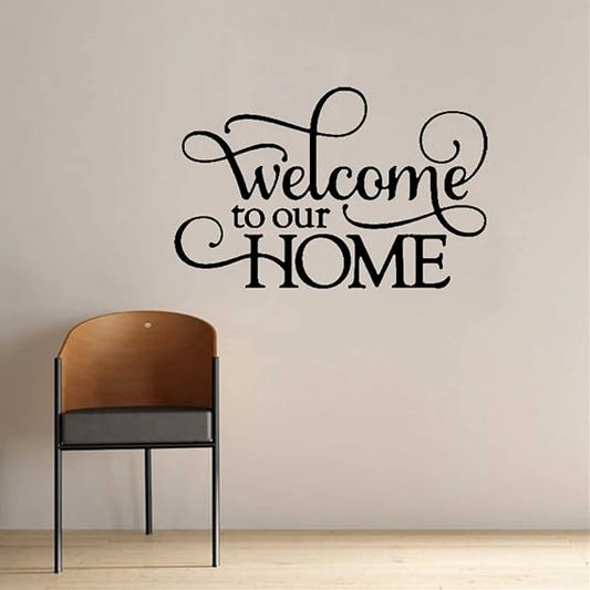Welcome to Our Home Door Wall Stickers Art Sticker/Decal Home Door Decoration