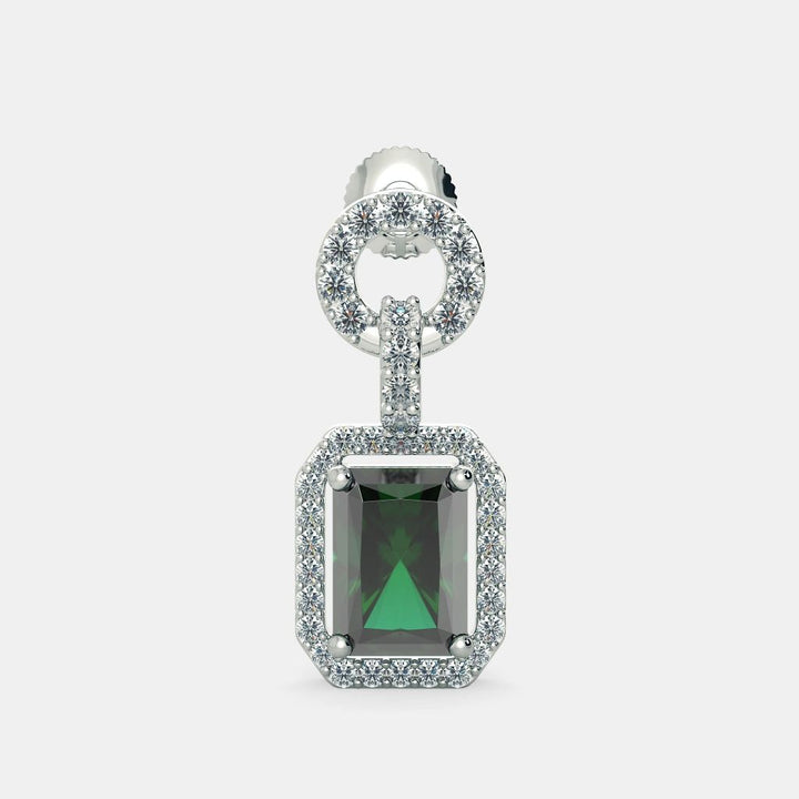 EMERALD CUT ZIRCON EARRINGS