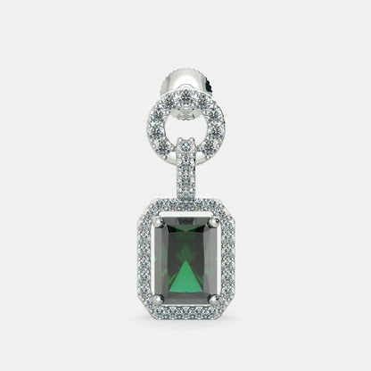 EMERALD CUT ZIRCON EARRINGS