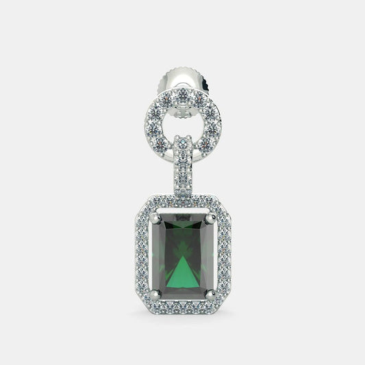 EMERALD CUT ZIRCON EARRINGS