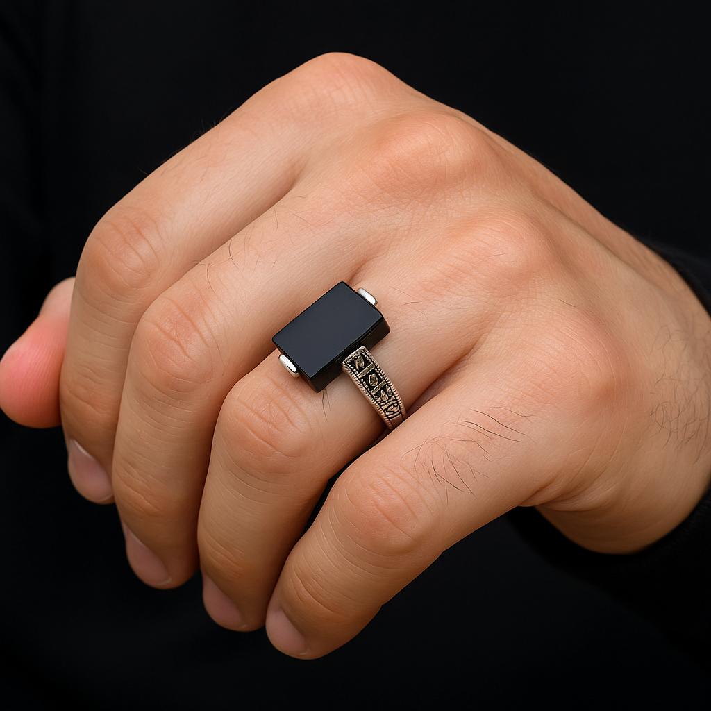 Maestro Onyx Ring | Pure 925 Silver