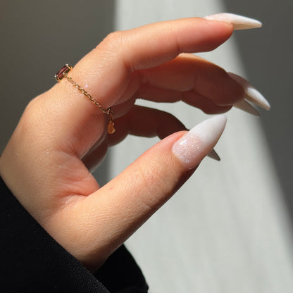 Red Self Love Chain Ring