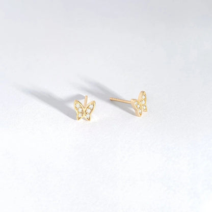 Diamond Butterfly Earrings