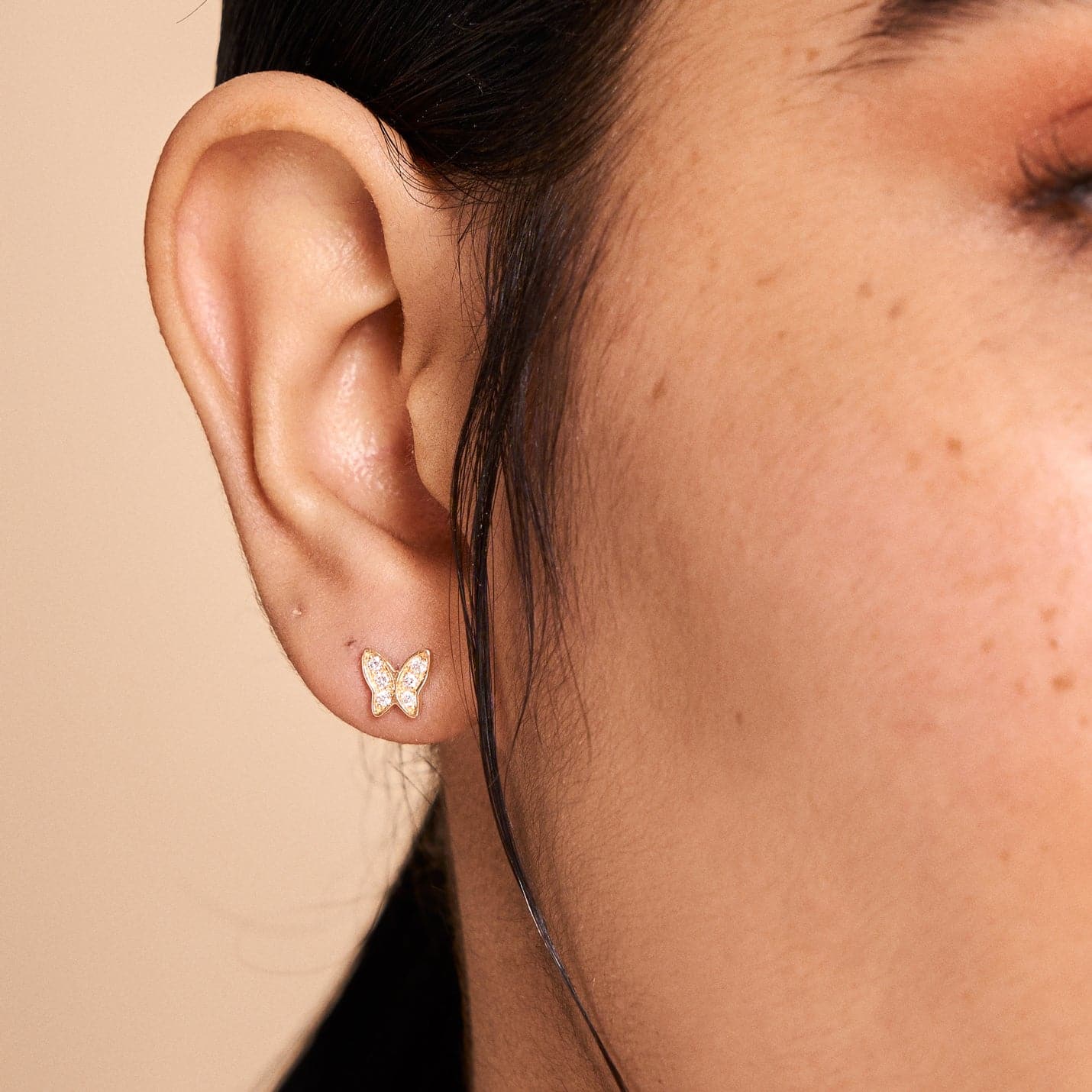 Diamond Butterfly Earrings