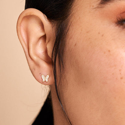 Diamond Butterfly Earrings