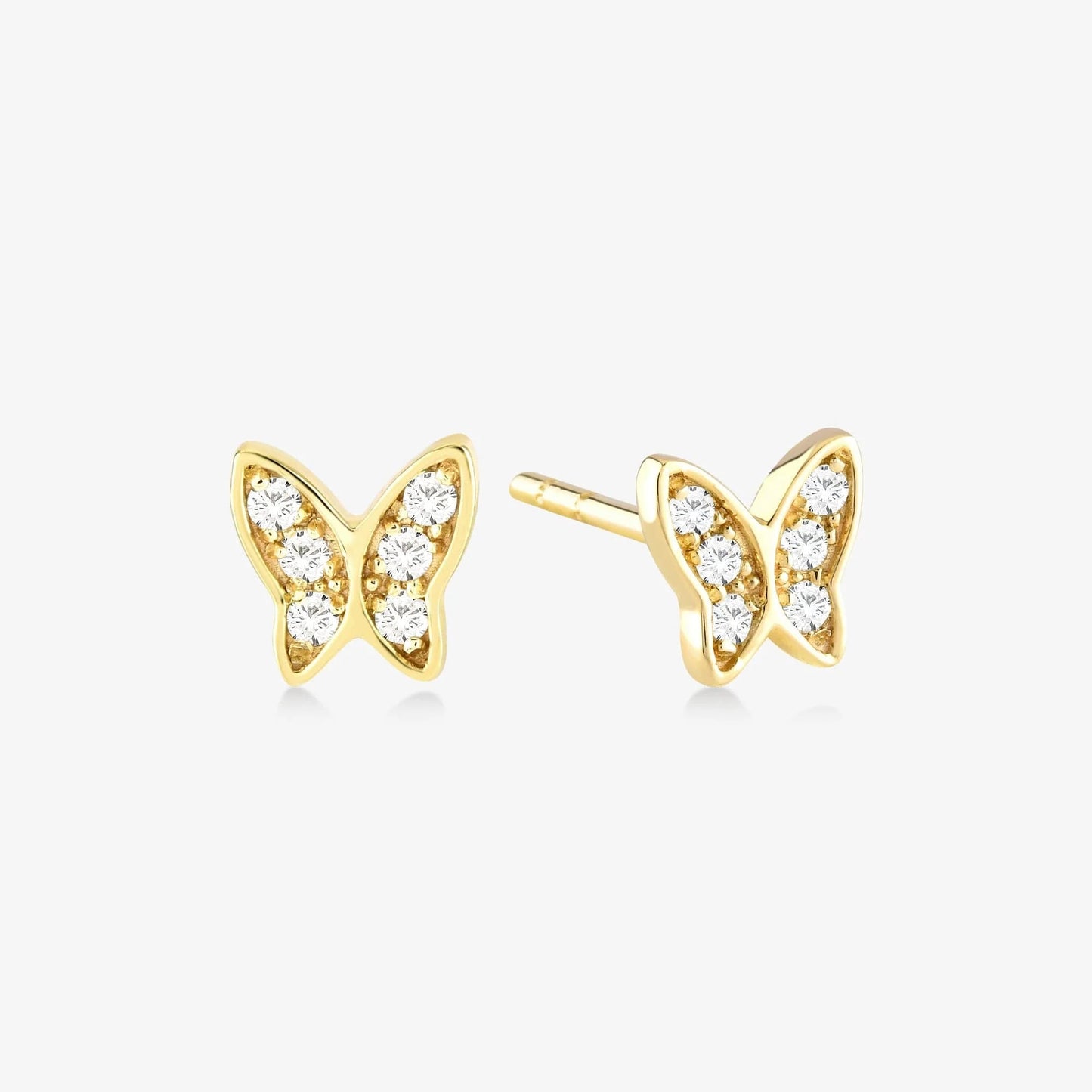 Diamond Butterfly Earrings