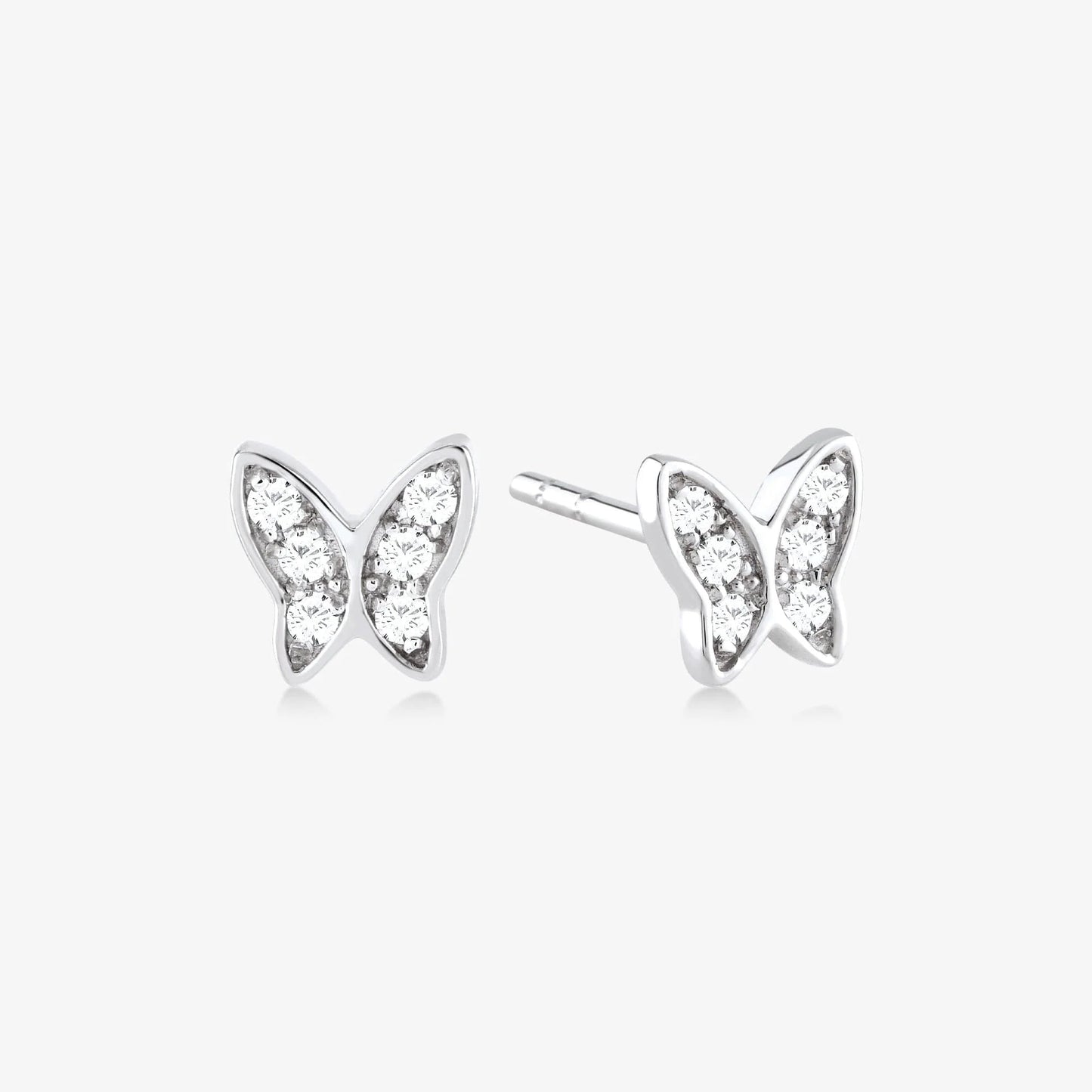 Diamond Butterfly Earrings