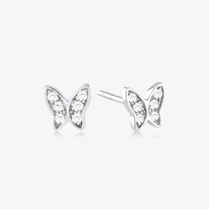 Diamond Butterfly Earrings
