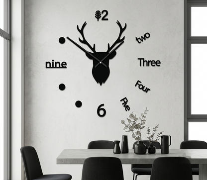 Deer Wall Clock Large Markhor