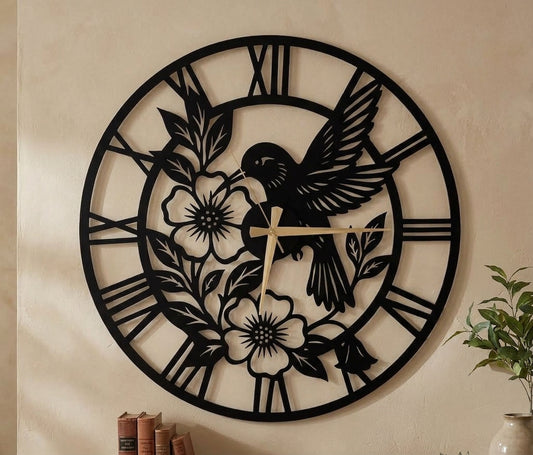 Bird With Flower Clock