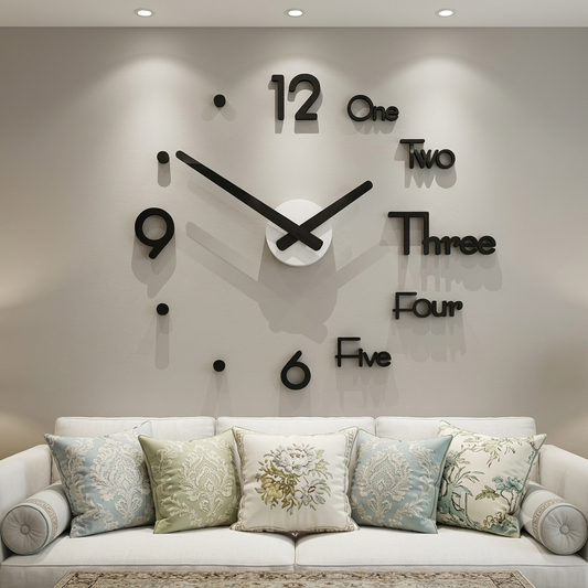 Acrylic Wall Clock with 12inches needles