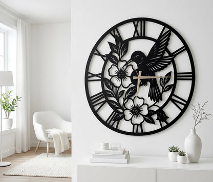 Bird With Flower Clock