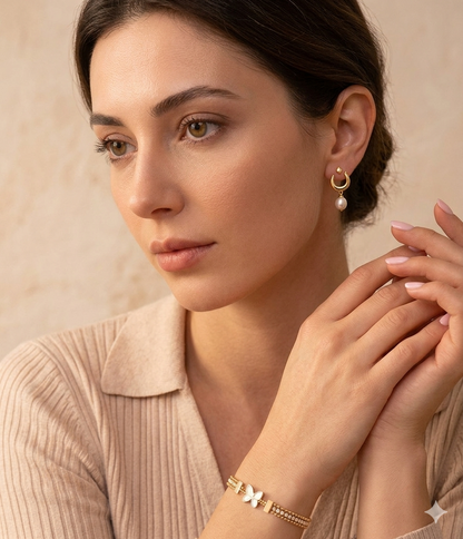 Calligraphed Initial Earrings