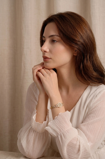 The Aurelia Textured Minimalist Bangle