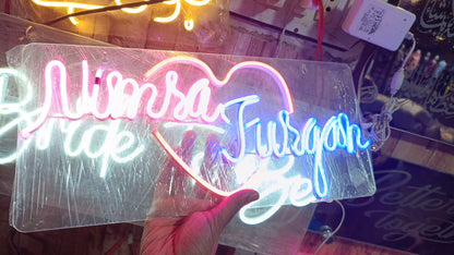Customized Neon Sign | Neon LED Name & Logo Light Sign | Thick Acrylic Backplate