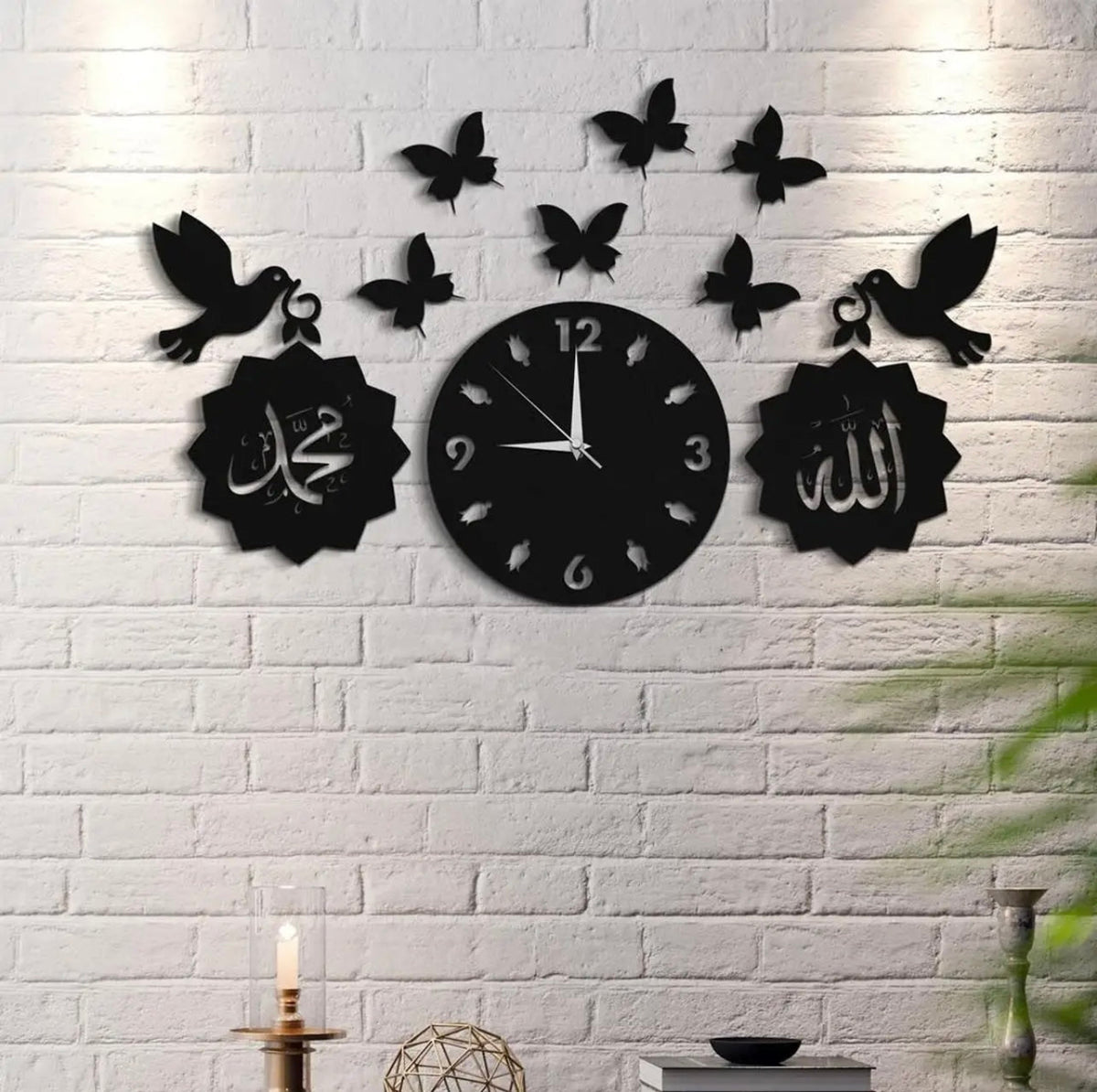 3d Wooden Wall Clock 40 inches Islamic clock