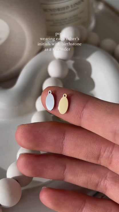 Tiny Birthstone Tag Necklace