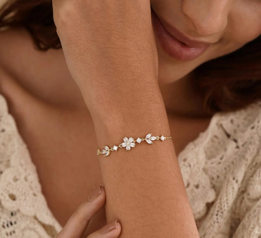 Floral Crystal Bracelet