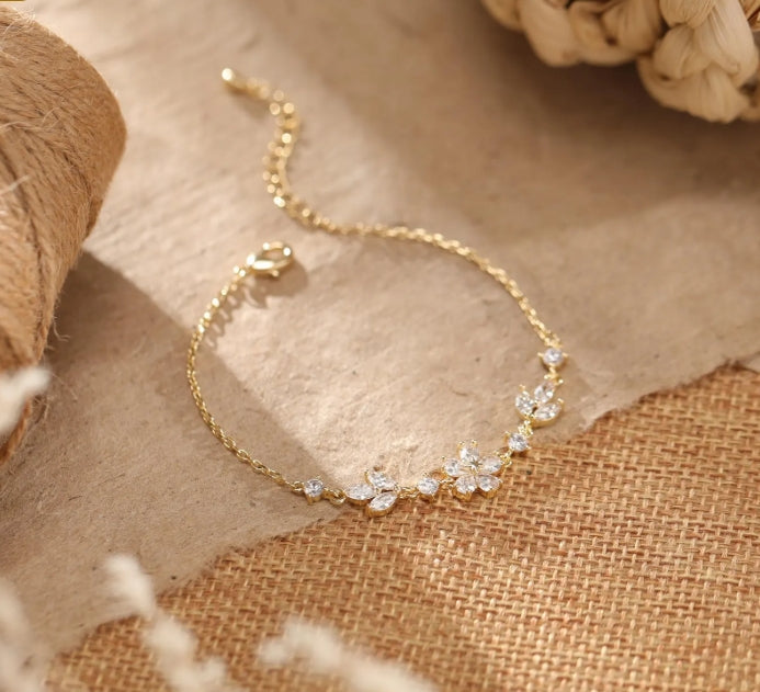 Floral Crystal Bracelet