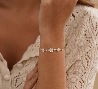 Floral Crystal Bracelet