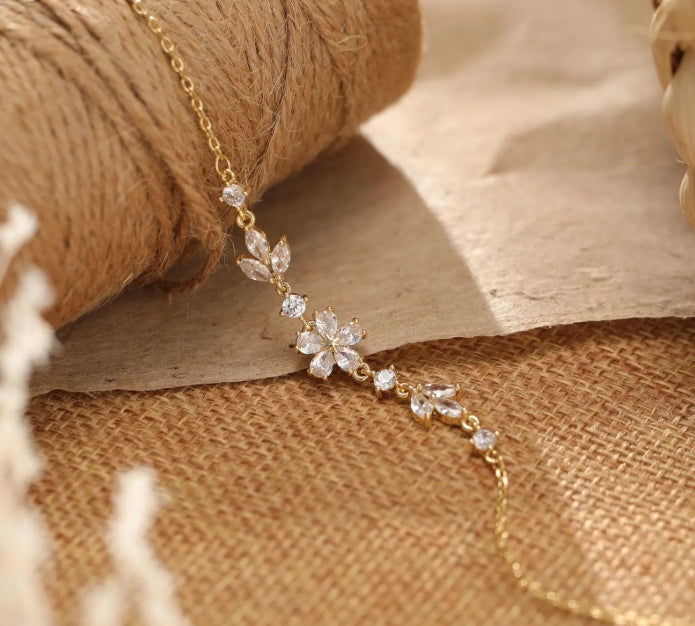 Floral Crystal Bracelet