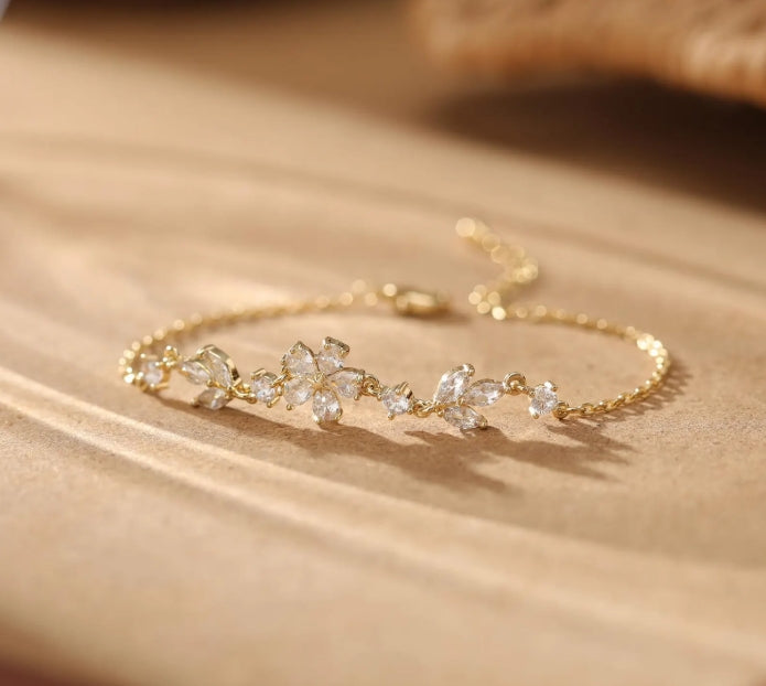 Floral Crystal Bracelet