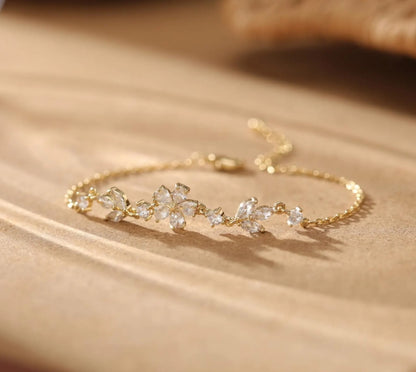 Floral Crystal Bracelet