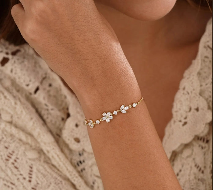Floral Crystal Bracelet