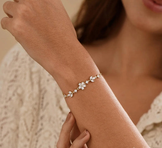 Floral Crystal Bracelet
