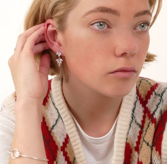 Marquise Leaf Drop Earrings