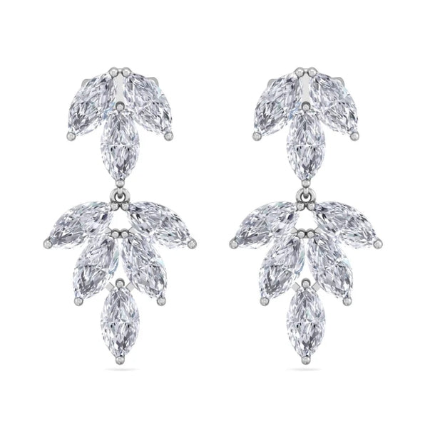 Marquise Leaf Drop Earrings