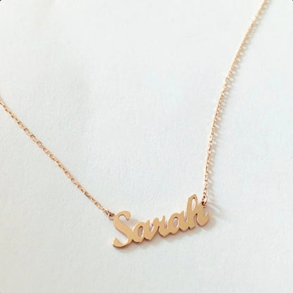 Tiny Name Necklace _ 18K Gold Plated Personalized Necklace